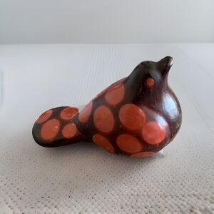 Miguel Sullon Peruvian Ceramic Bird Chulucanas Signed Vintage